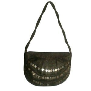 Sonoma Shoulder Bag Life Style Black Silver Accents Hobo Purse Handbag NEW